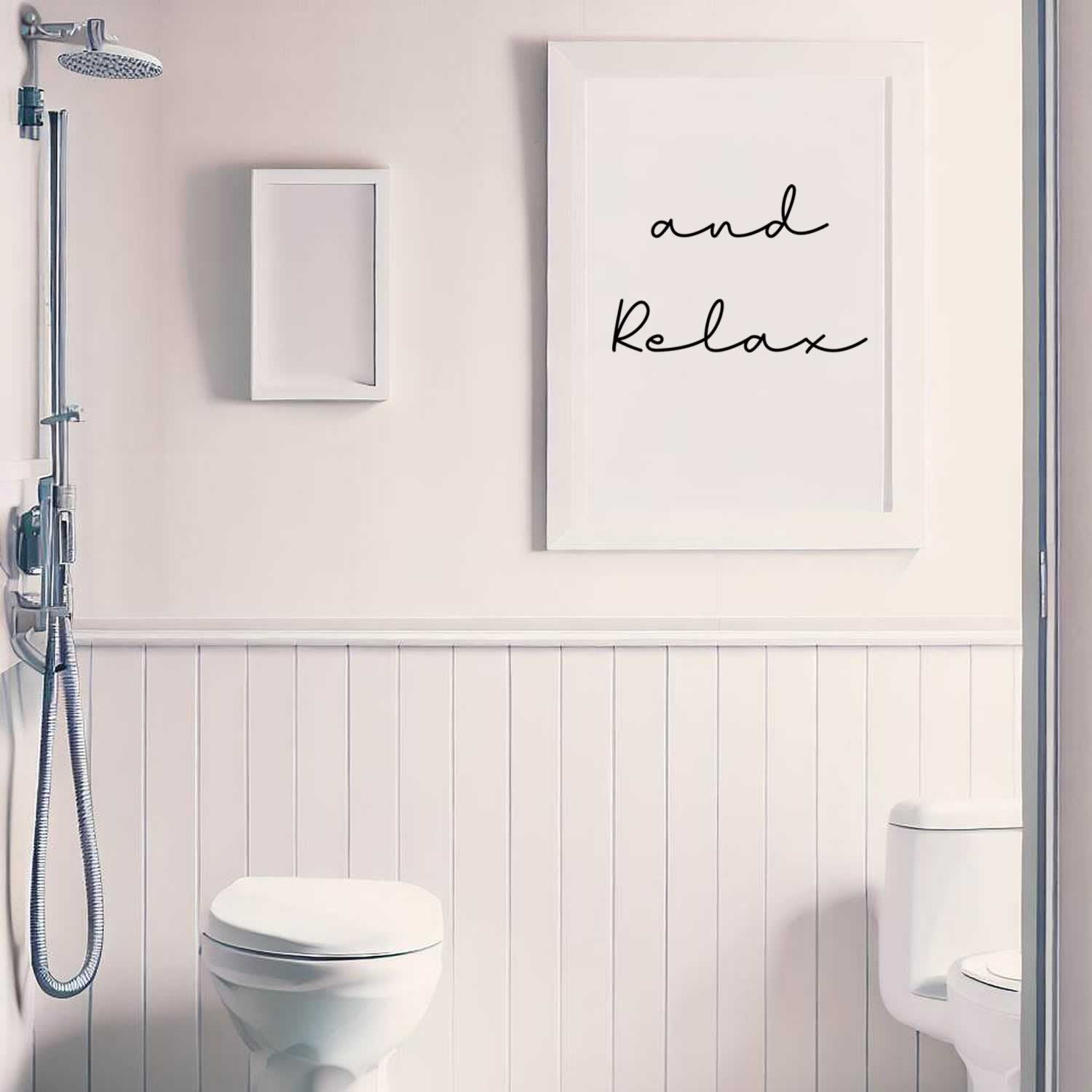 And Relax Bathroom Wall Art