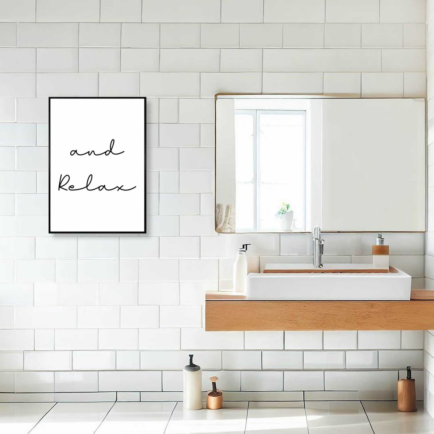 And Relax Bathroom Print