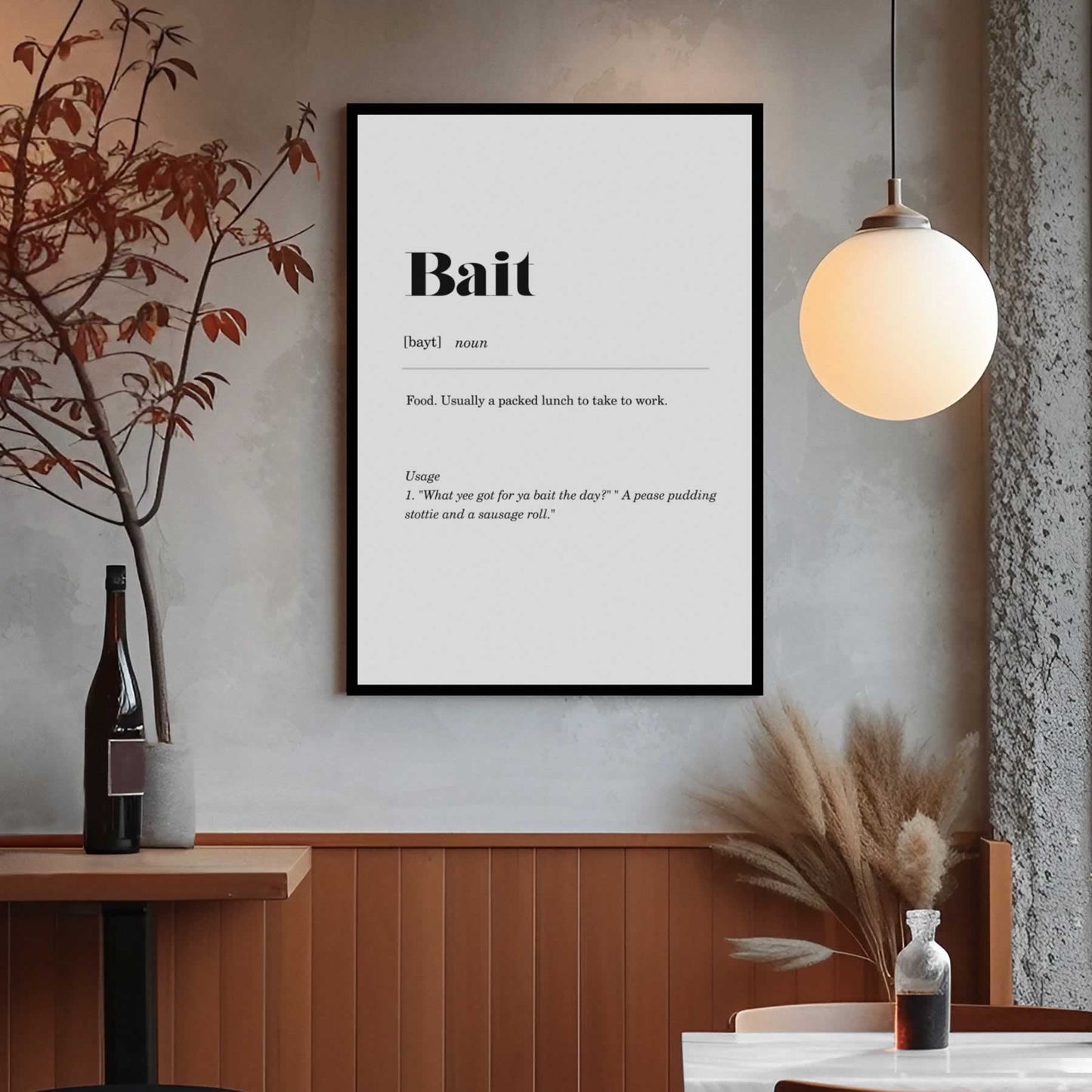 Bait Geordie Food Meaning Poster