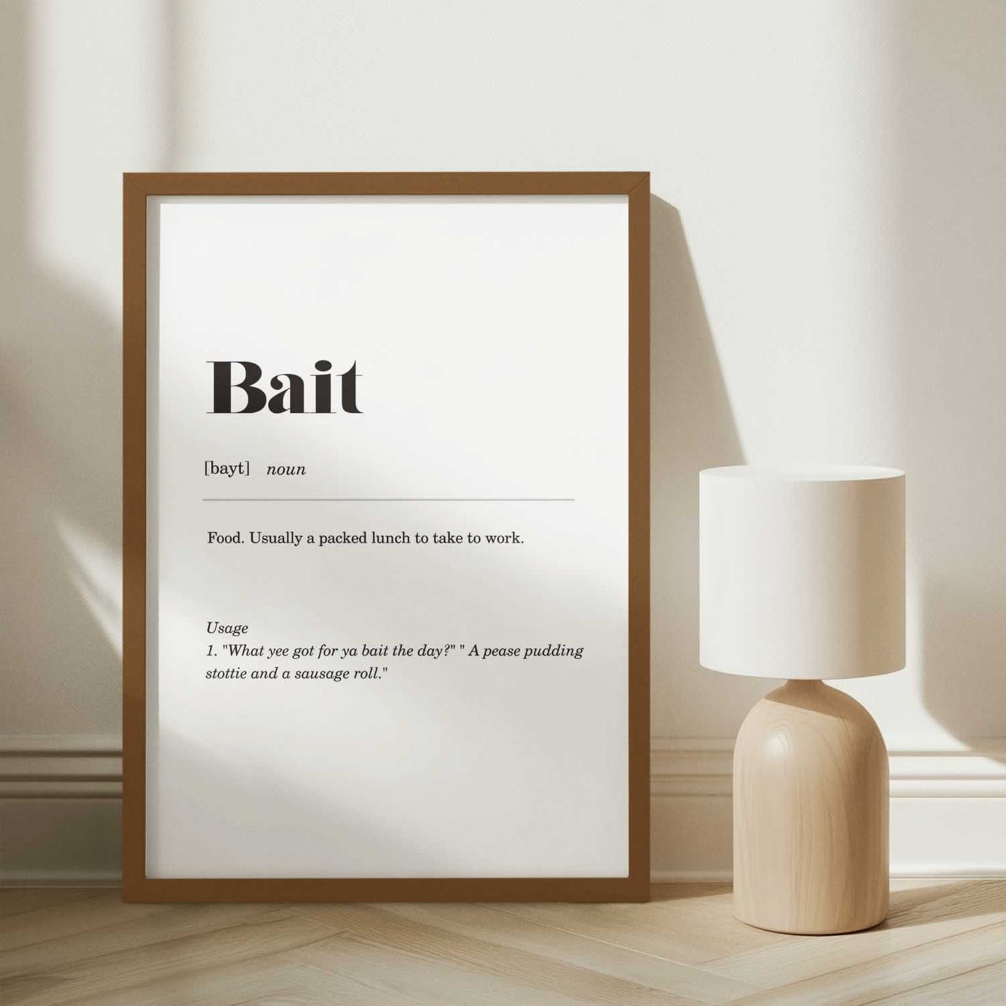 Bait Geordie Definition Poster Print