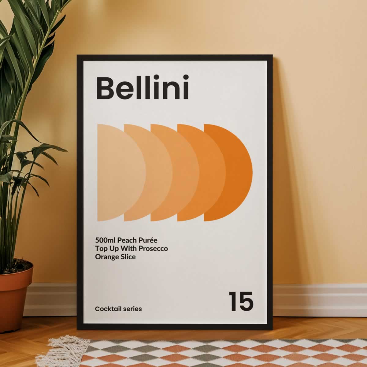 Bellini Cocktail Print For Kitchen