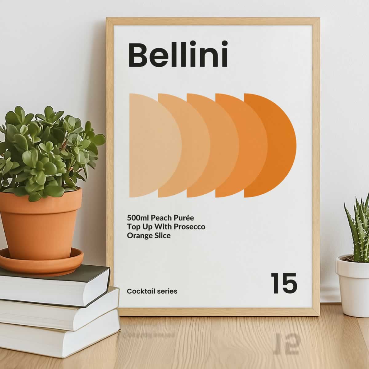 Bellini Cocktail Print For Home Bar