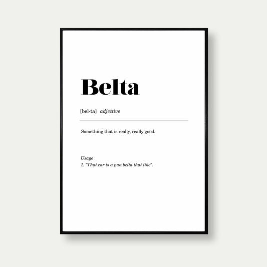Belta Geordie Definition Print
