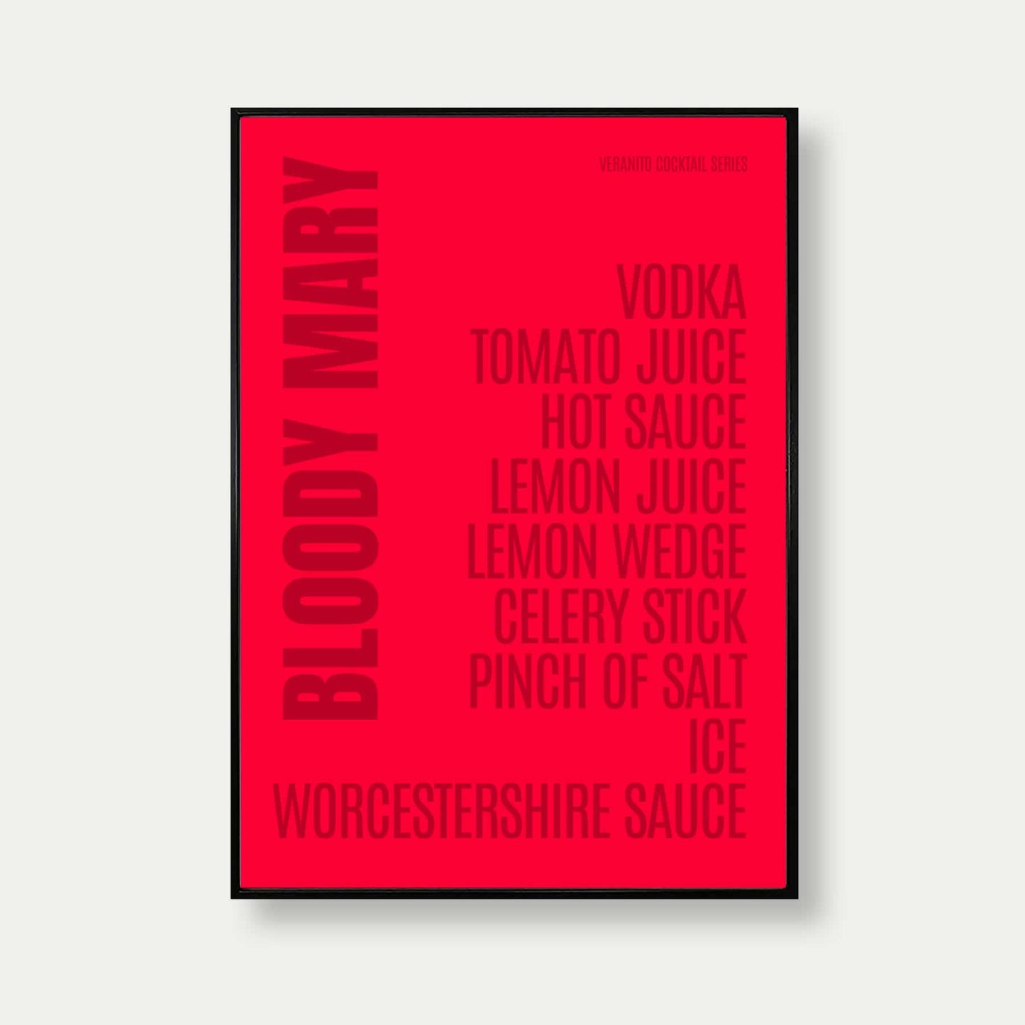Bloody Mary Typography Cocktail Print