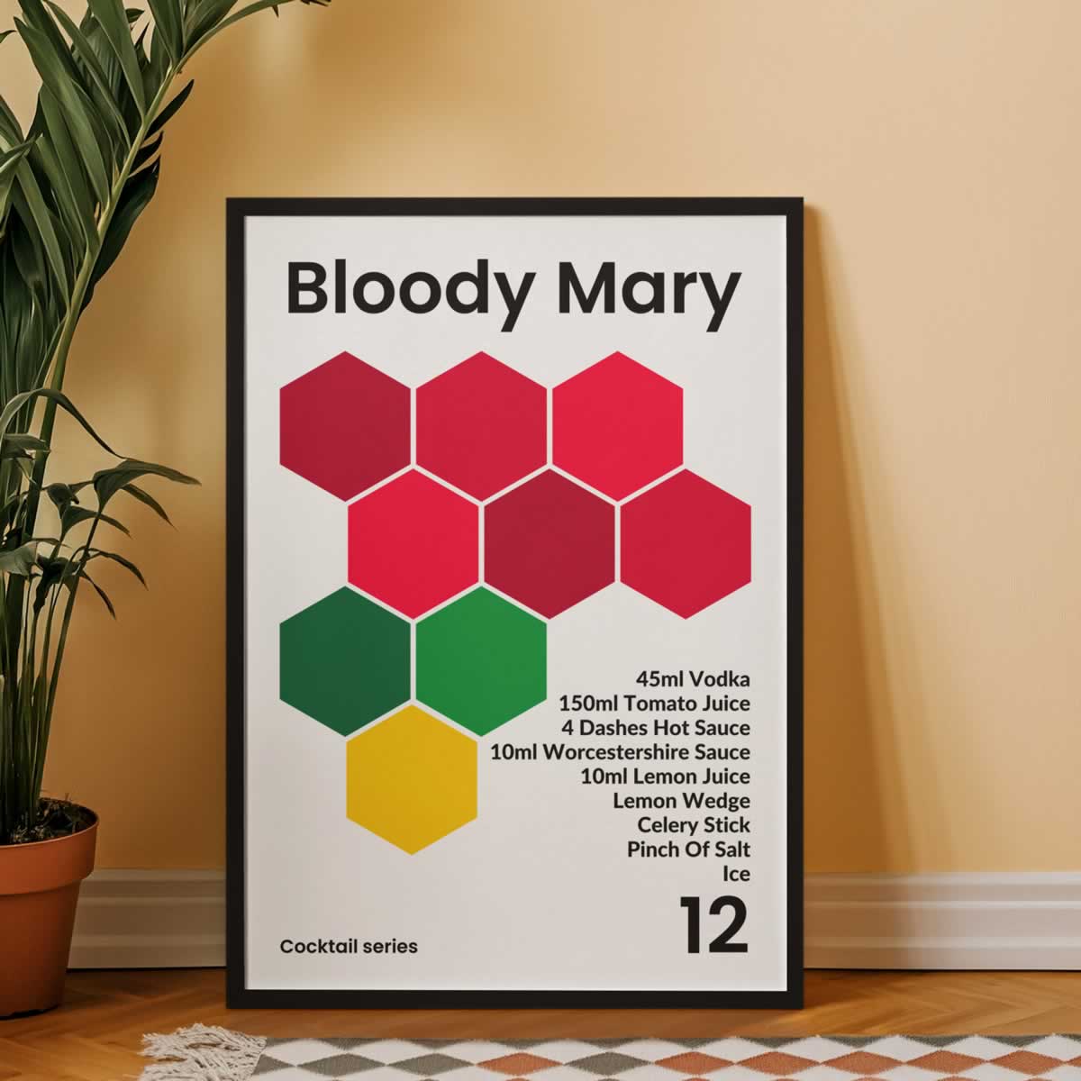Bloody Mary Cocktail Print For Kitchen
