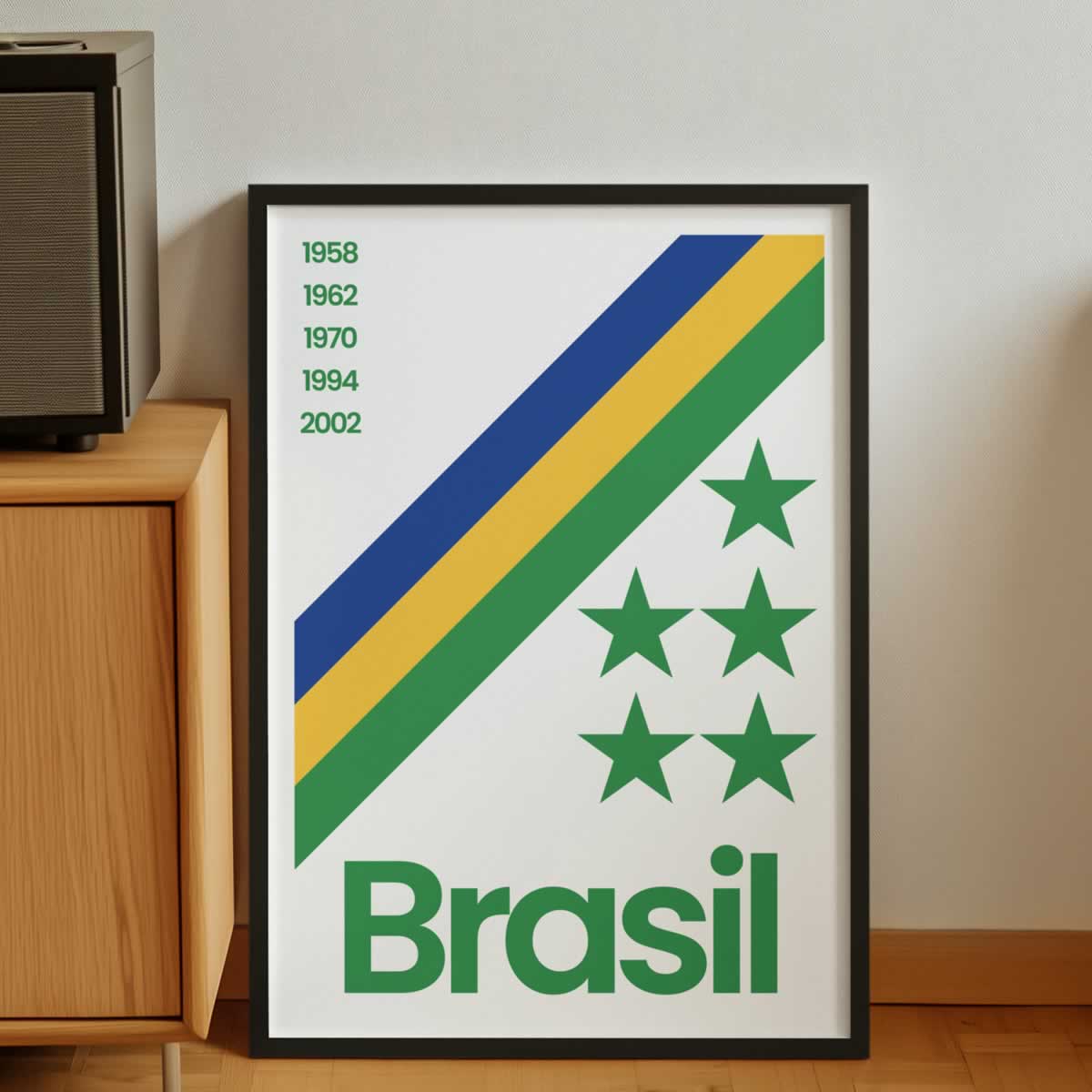 Brazil Football Print For The Wall