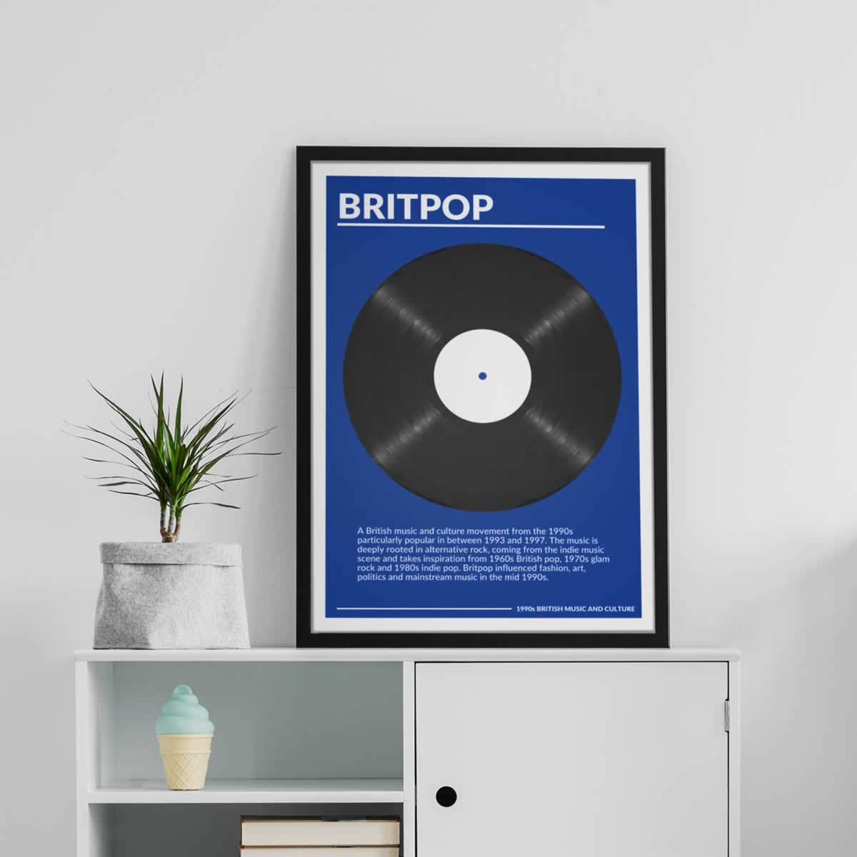 Britpop Vinyl Print For Your Room