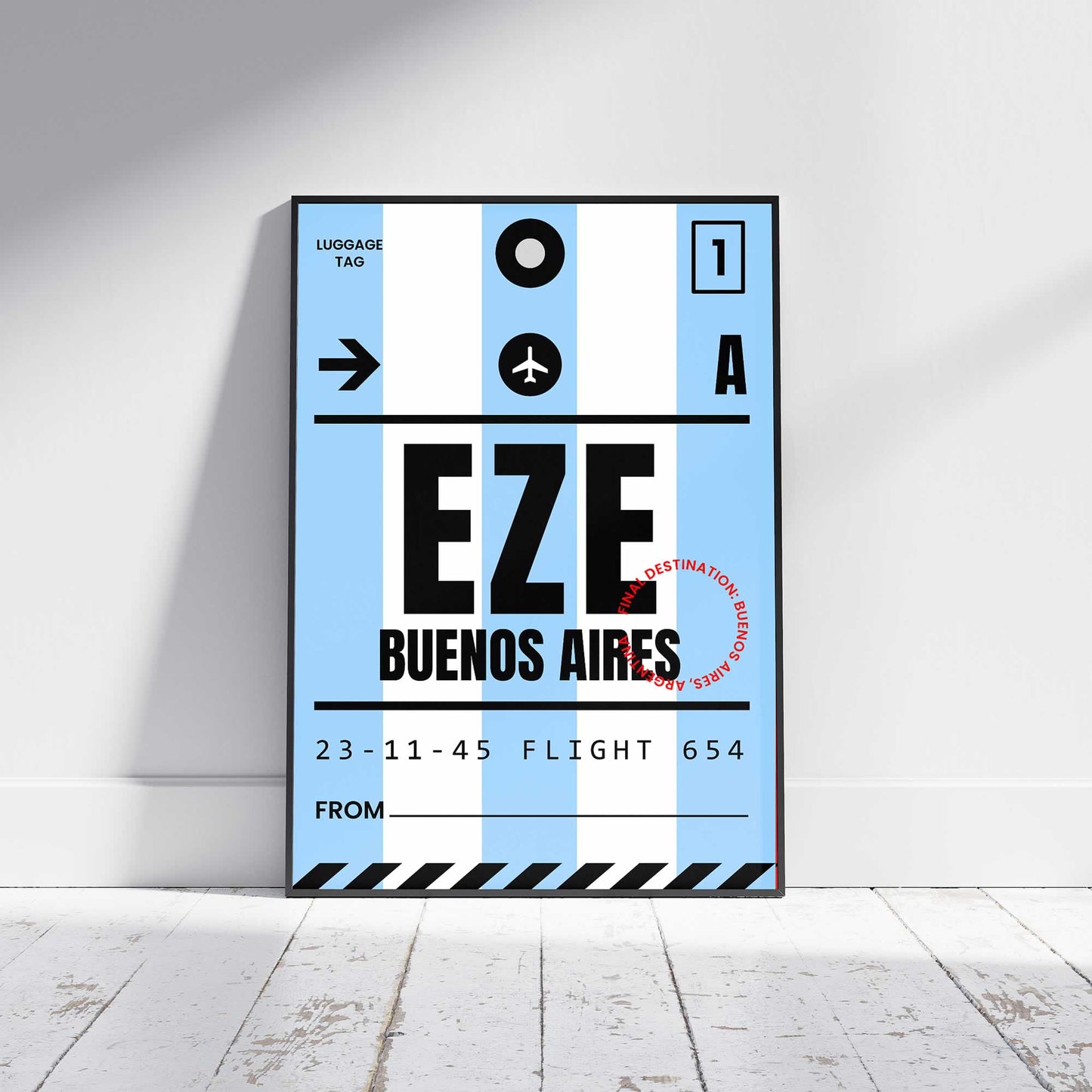 Buenos Aires Luggage Tag Travel Poster