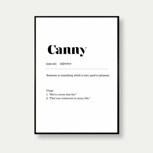 Canny Geordie Definition Print