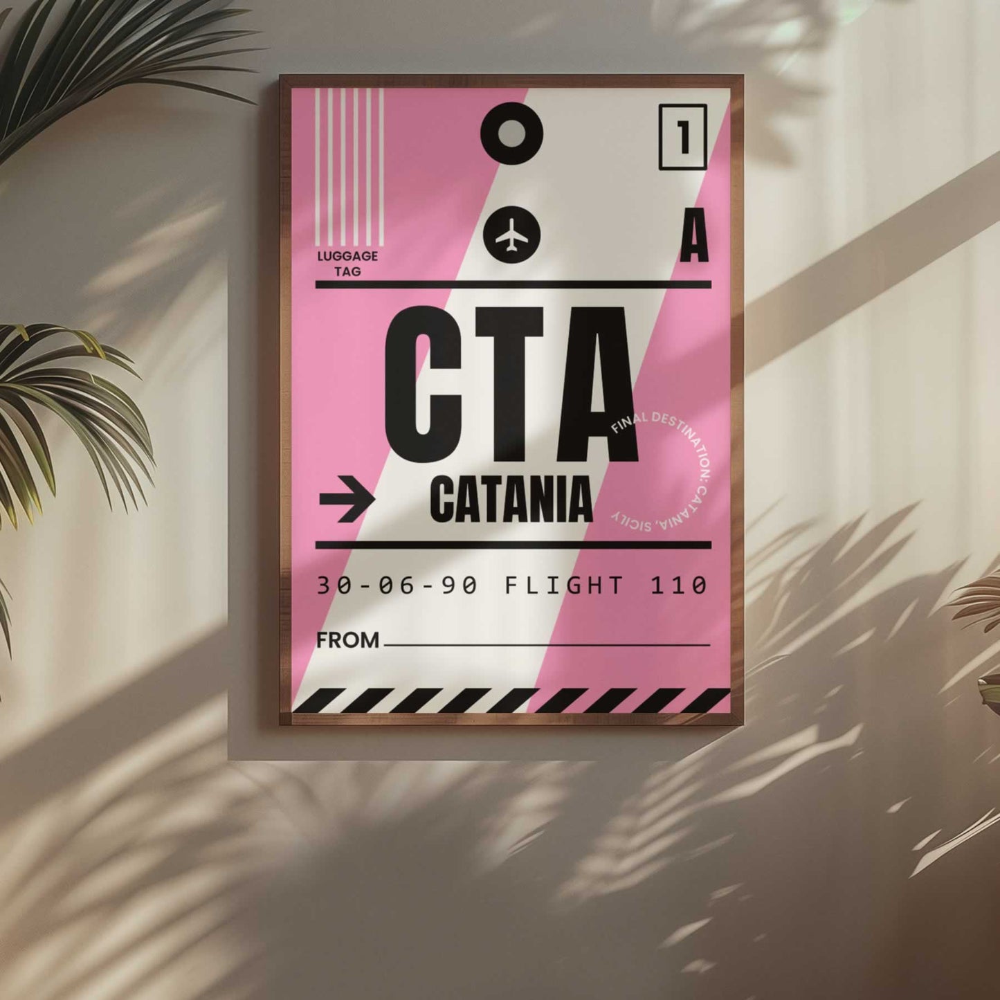Catania Luggage Tag Poster