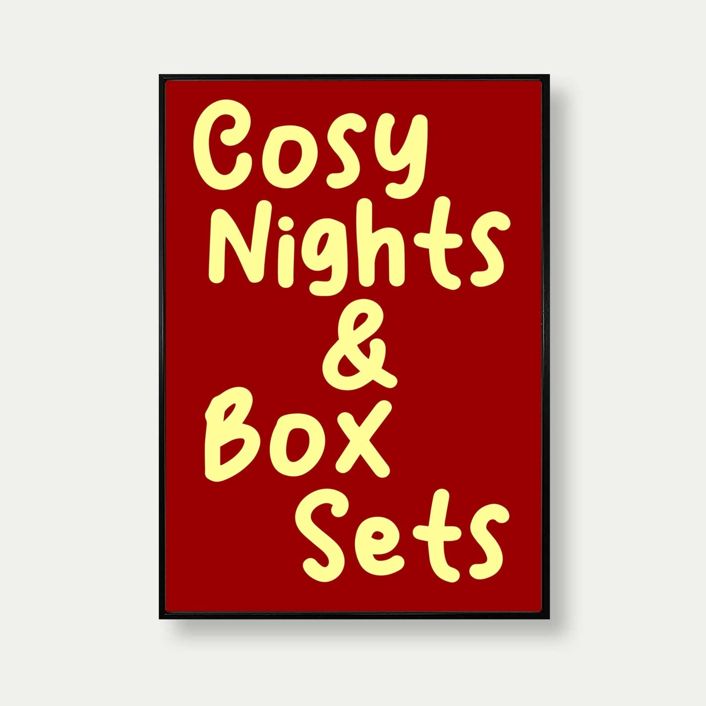 Cosy Nights And Box Sets Art Print In Red