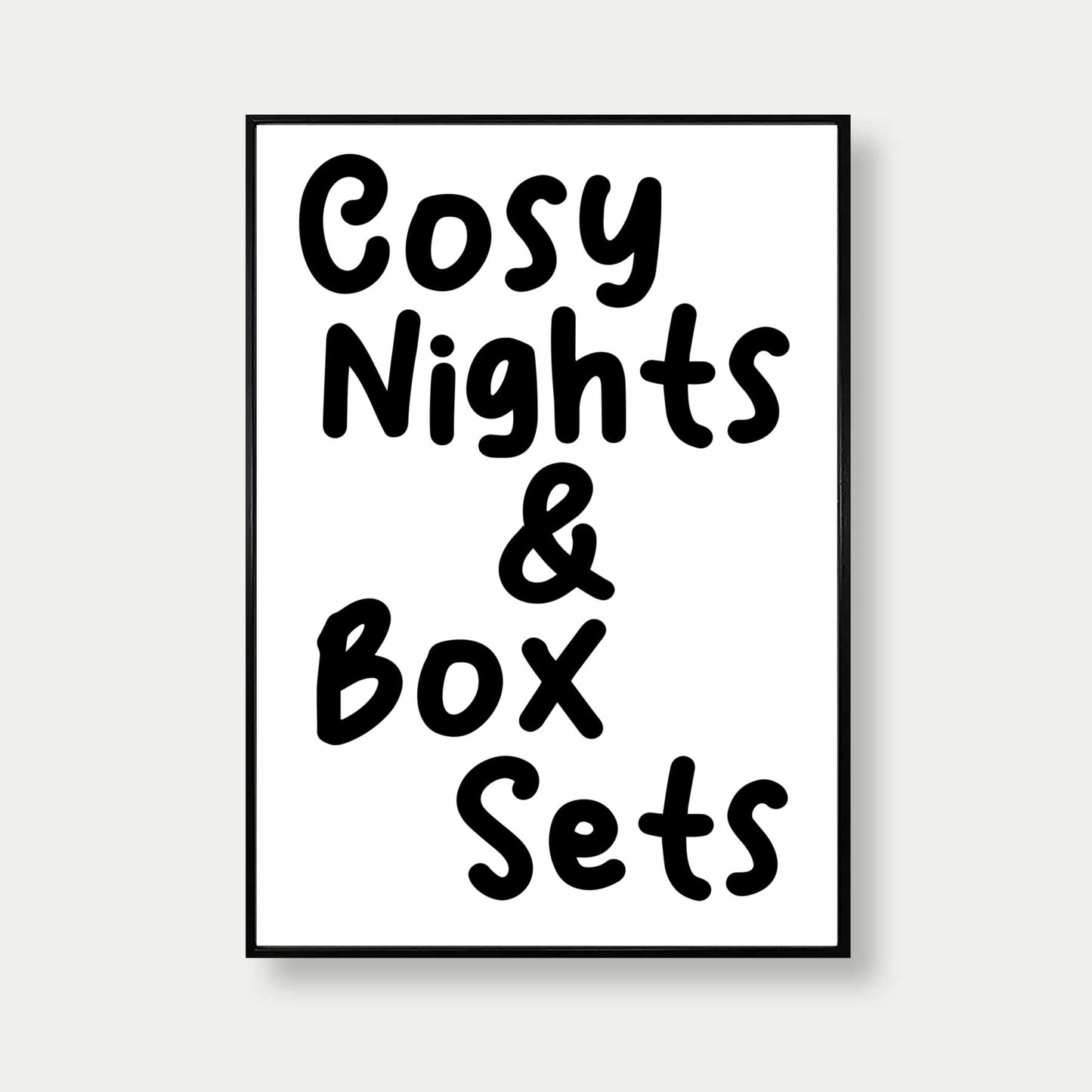 Cosy Nights And Box Sets Art Print In White
