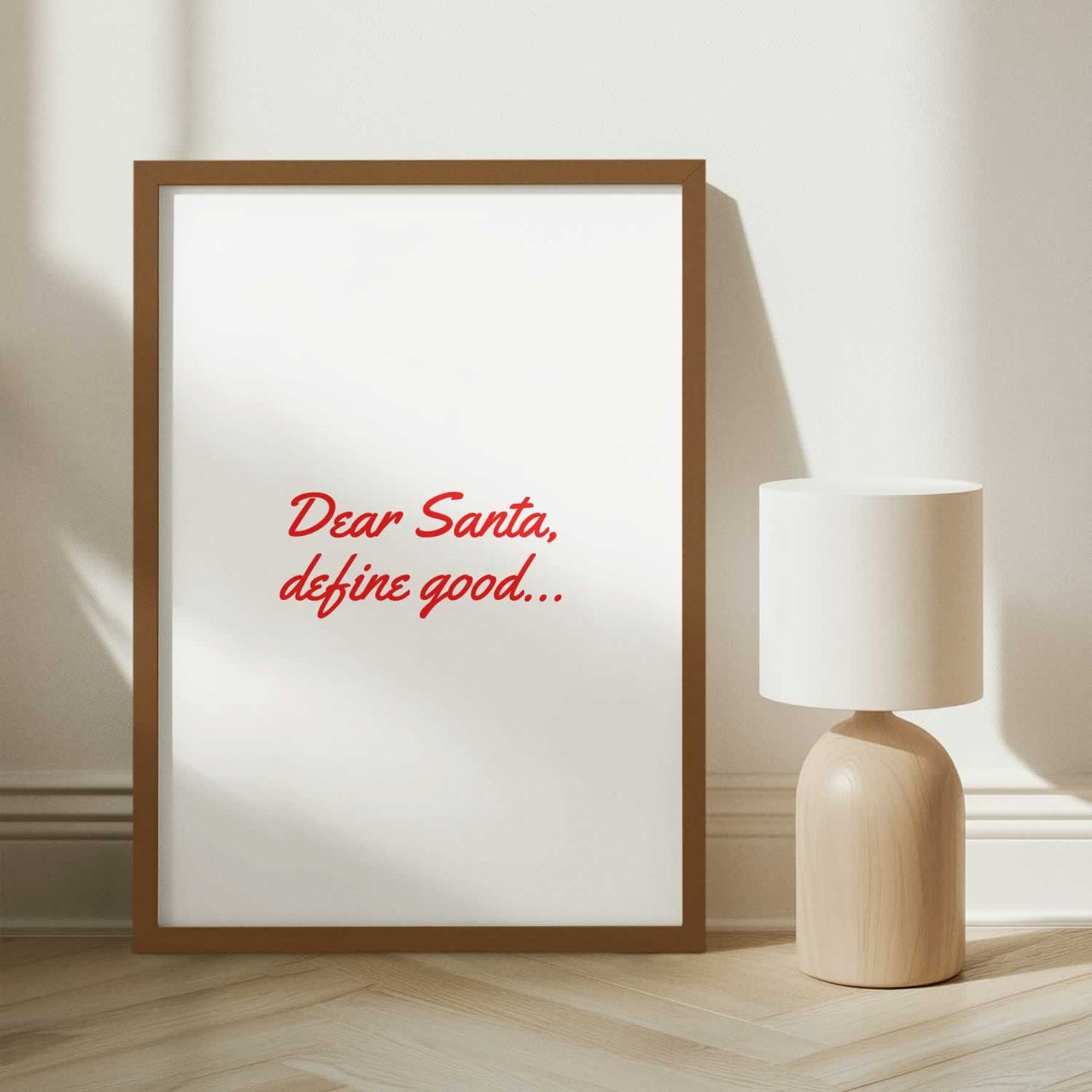 Dear Santa Define Good Wall Art
