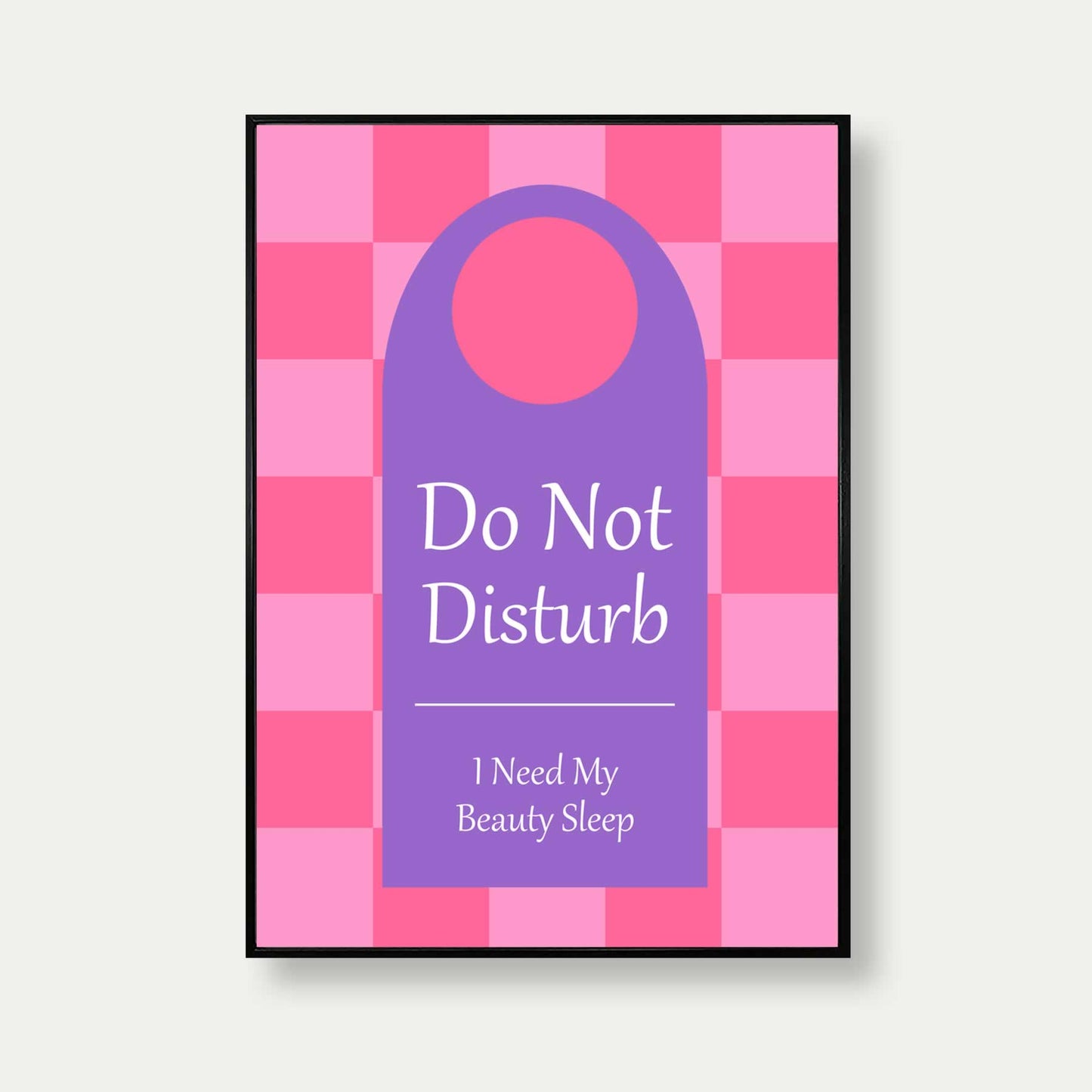 Do Not Disturb Art Print In Pink And Purple