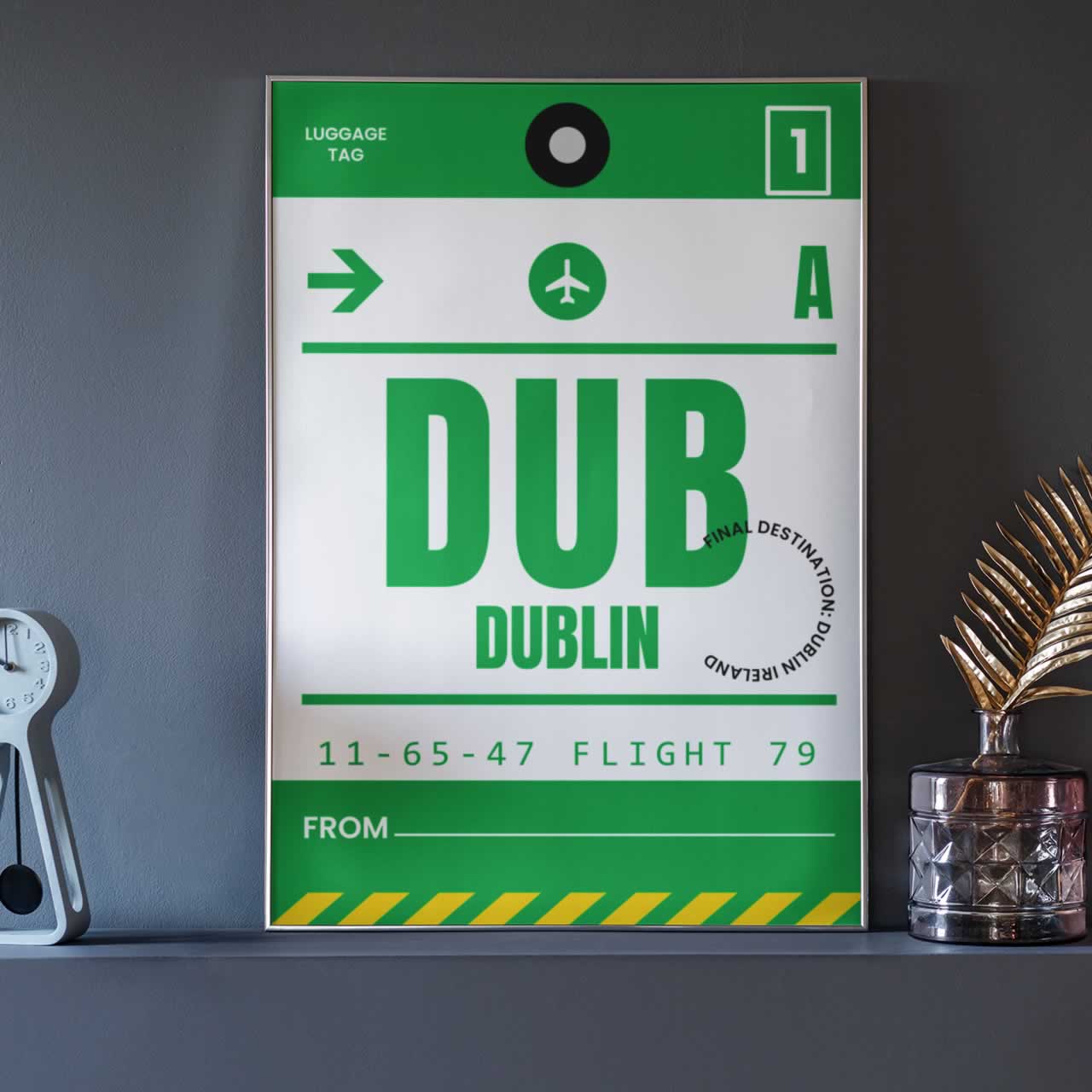 Dublin Luggage Tag Travel Print