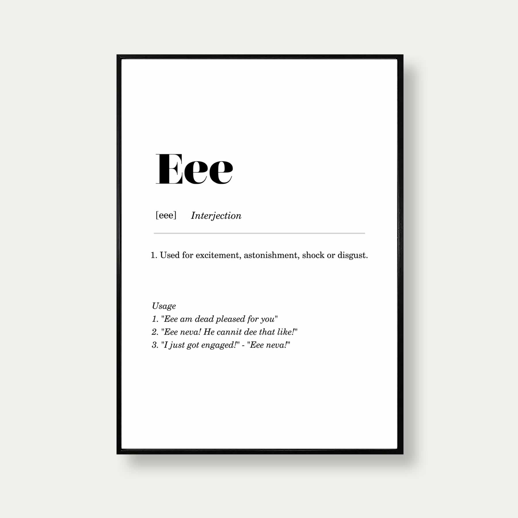 Eee Geordie Definition Print