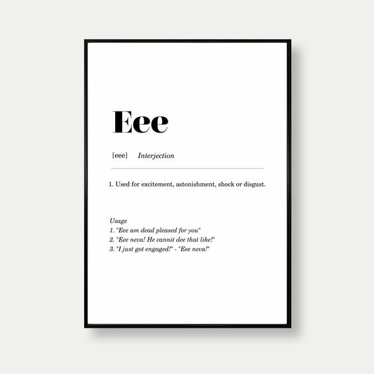 Eee Geordie Definition Print