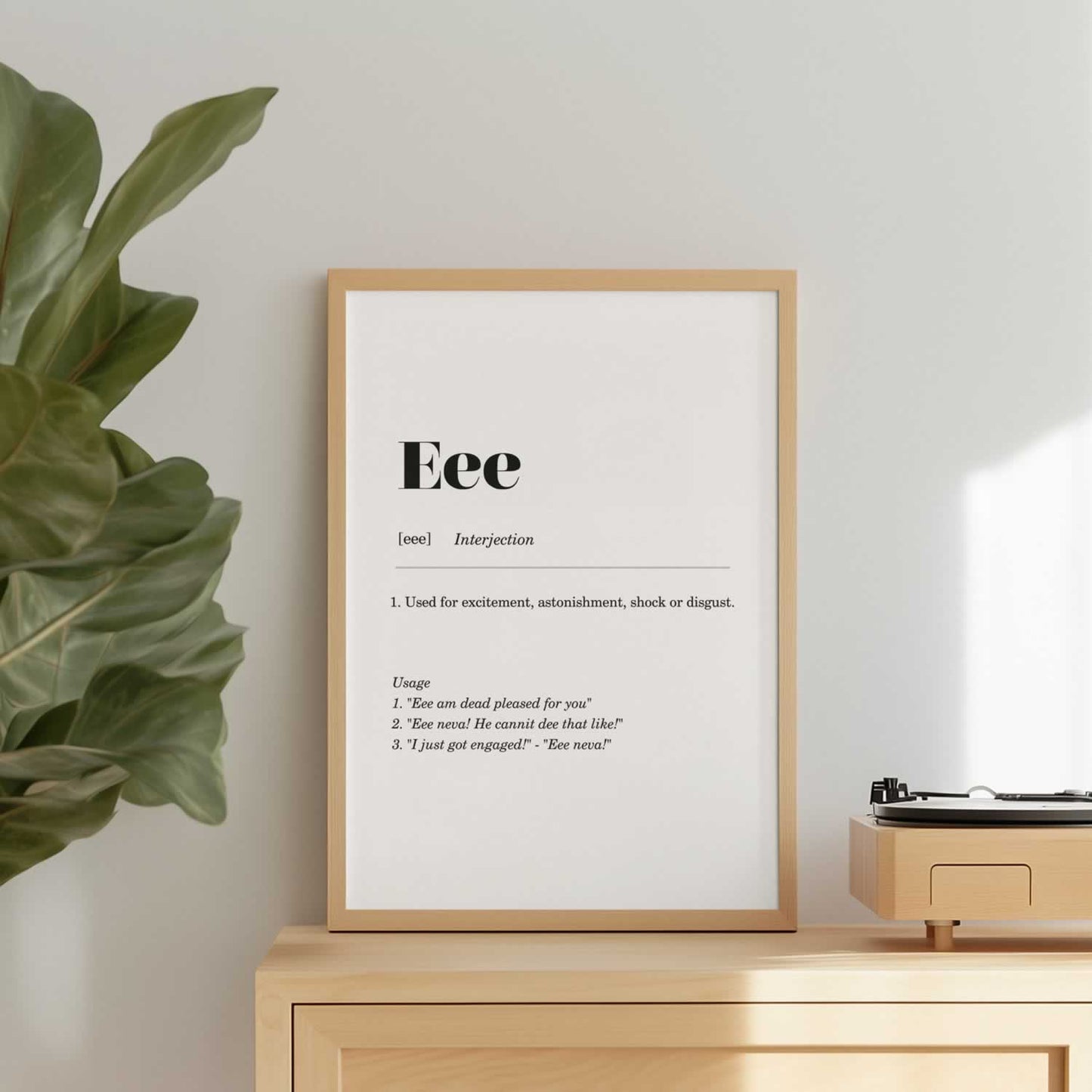 Eee Geordie Slang Art Print