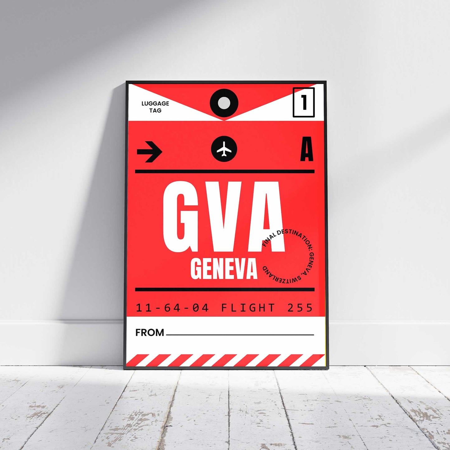 Geneva Luggage Tag Poster