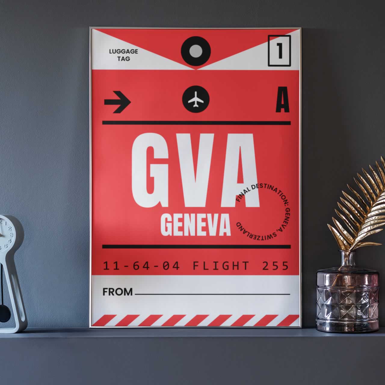 Geneva Luggage Tag Travel Poster