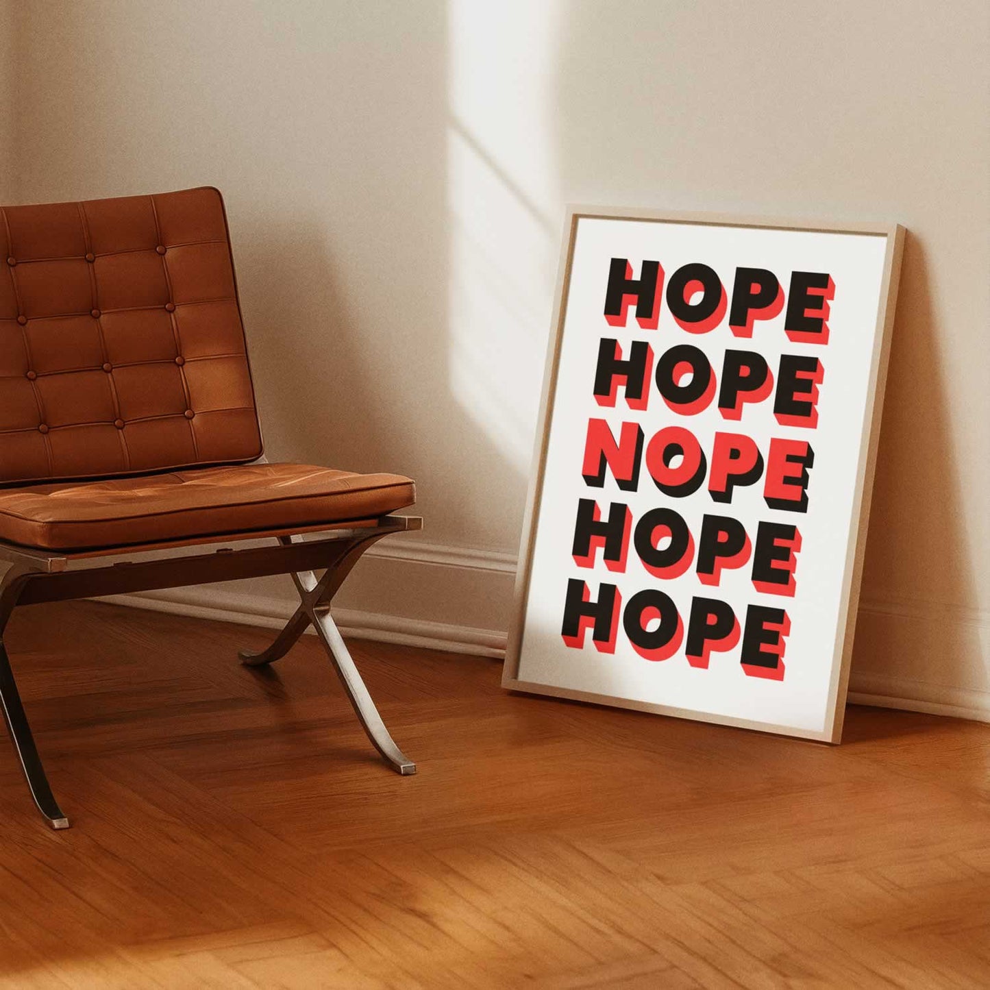 Hope Nope Typography Poster