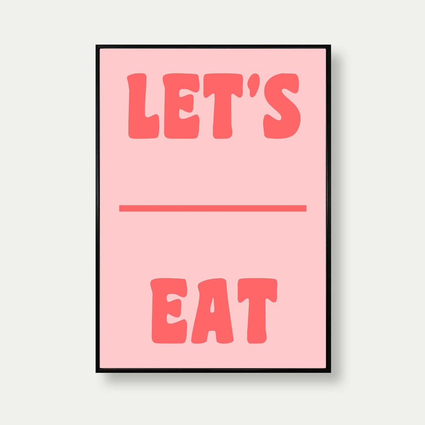 Let's Eat Art Print In Pink