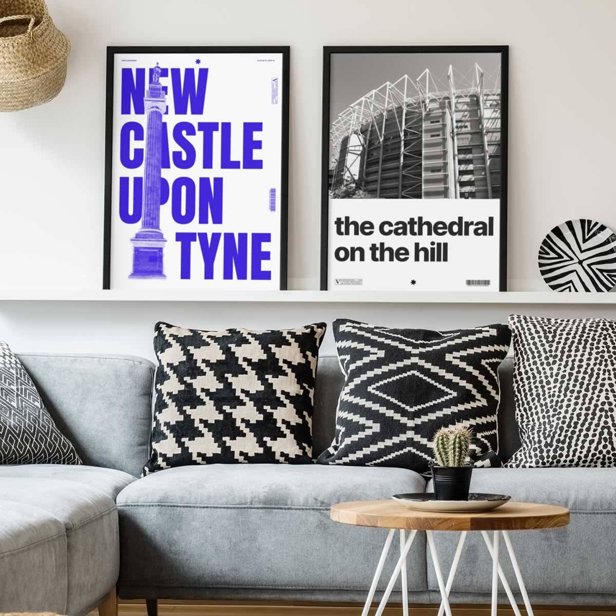 Newcastle upon Tyne and Cathedral On The Hill Veranito Print