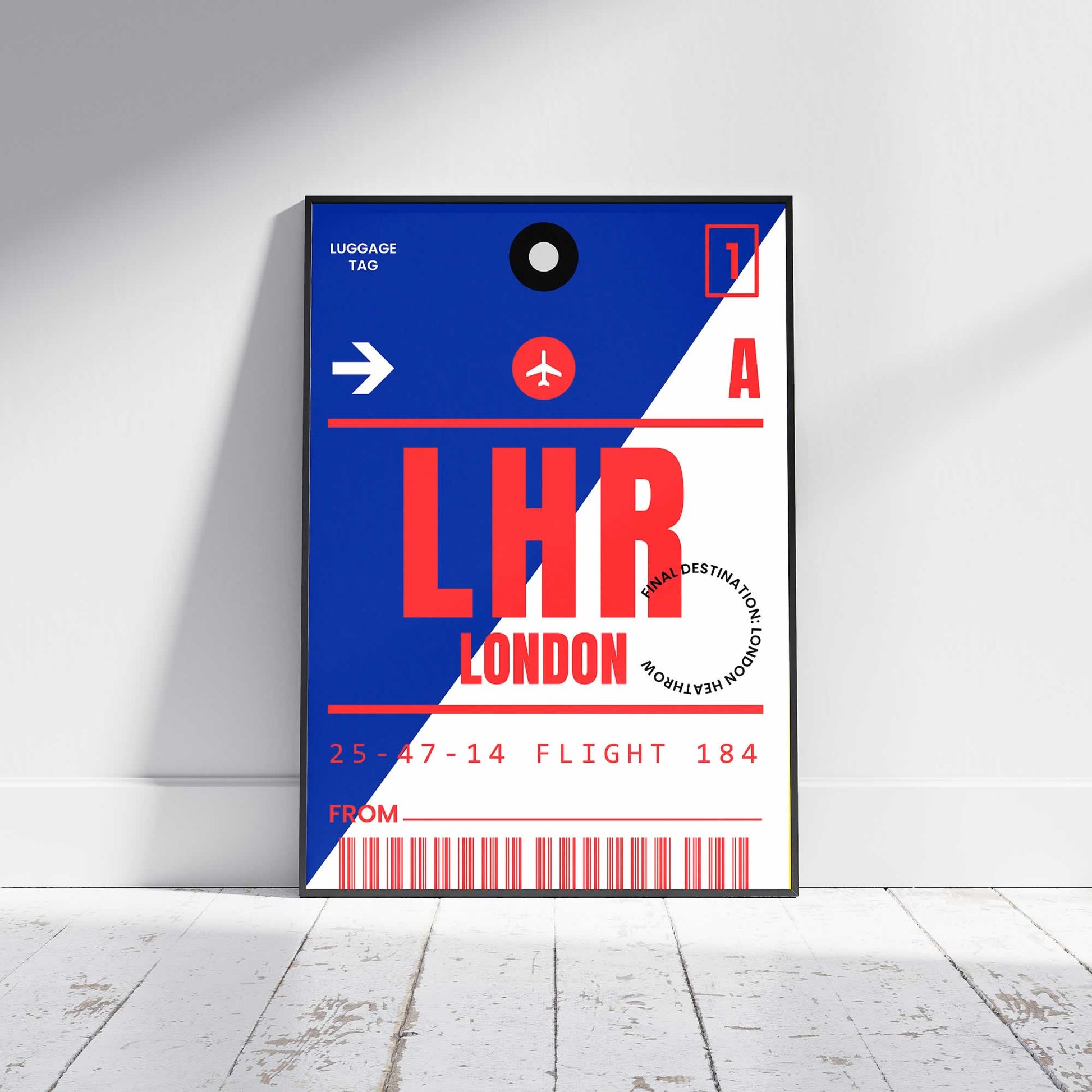 London Luggage Tag Poster