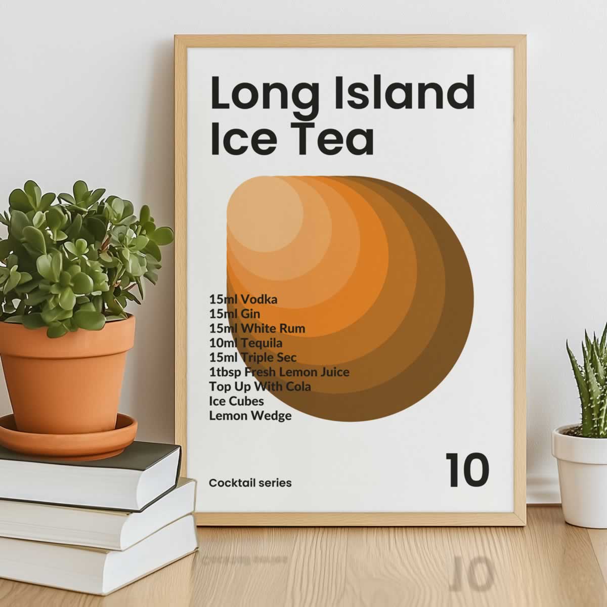 Long Island Ice Tea Print For Home Bar