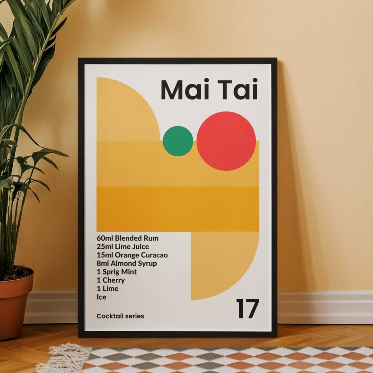 Mai Tai Cocktail Print In Kitchen