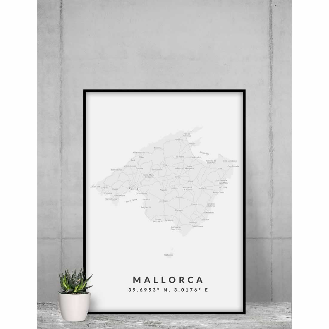 Mallorca Travel Map Print