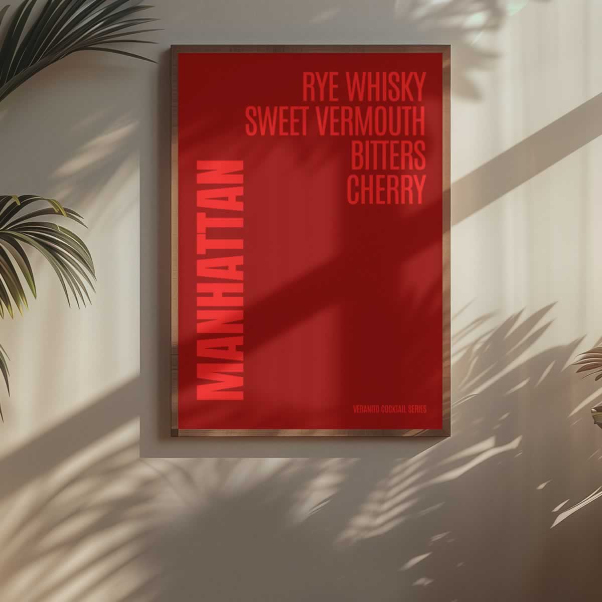 Manhattan Cocktail Typography Wall Art