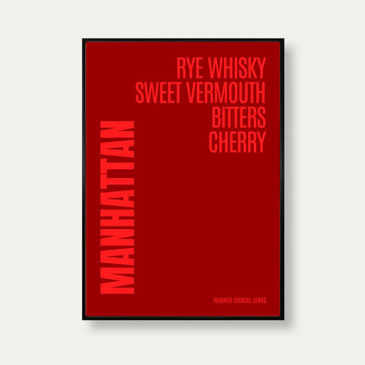 Manhattan Cocktail Typography Print