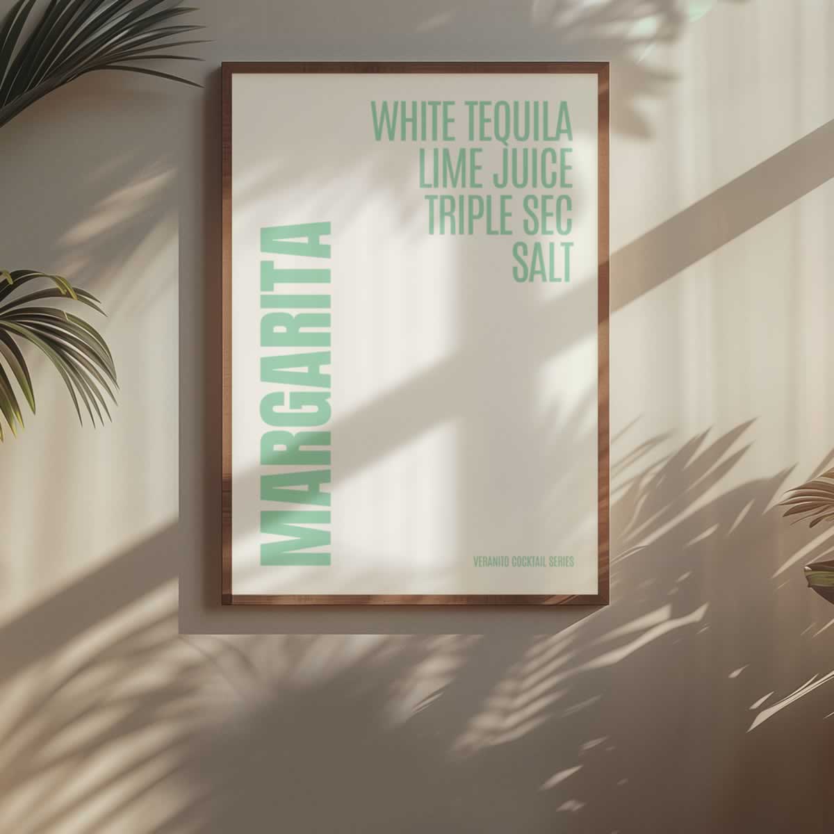 Margarita Cocktail Drink Poster Print For Kitchen