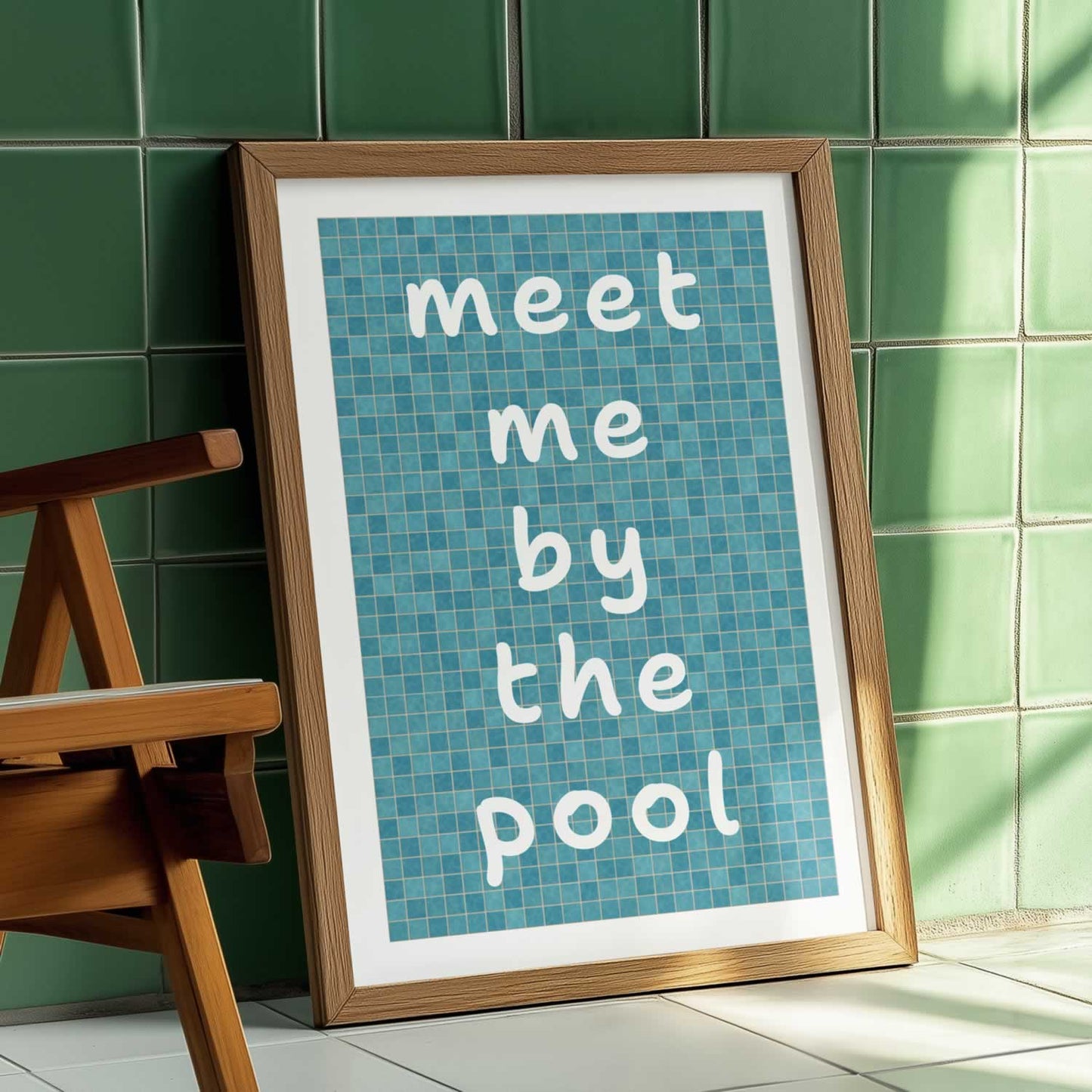 Meet Me By The Pool Wall art print