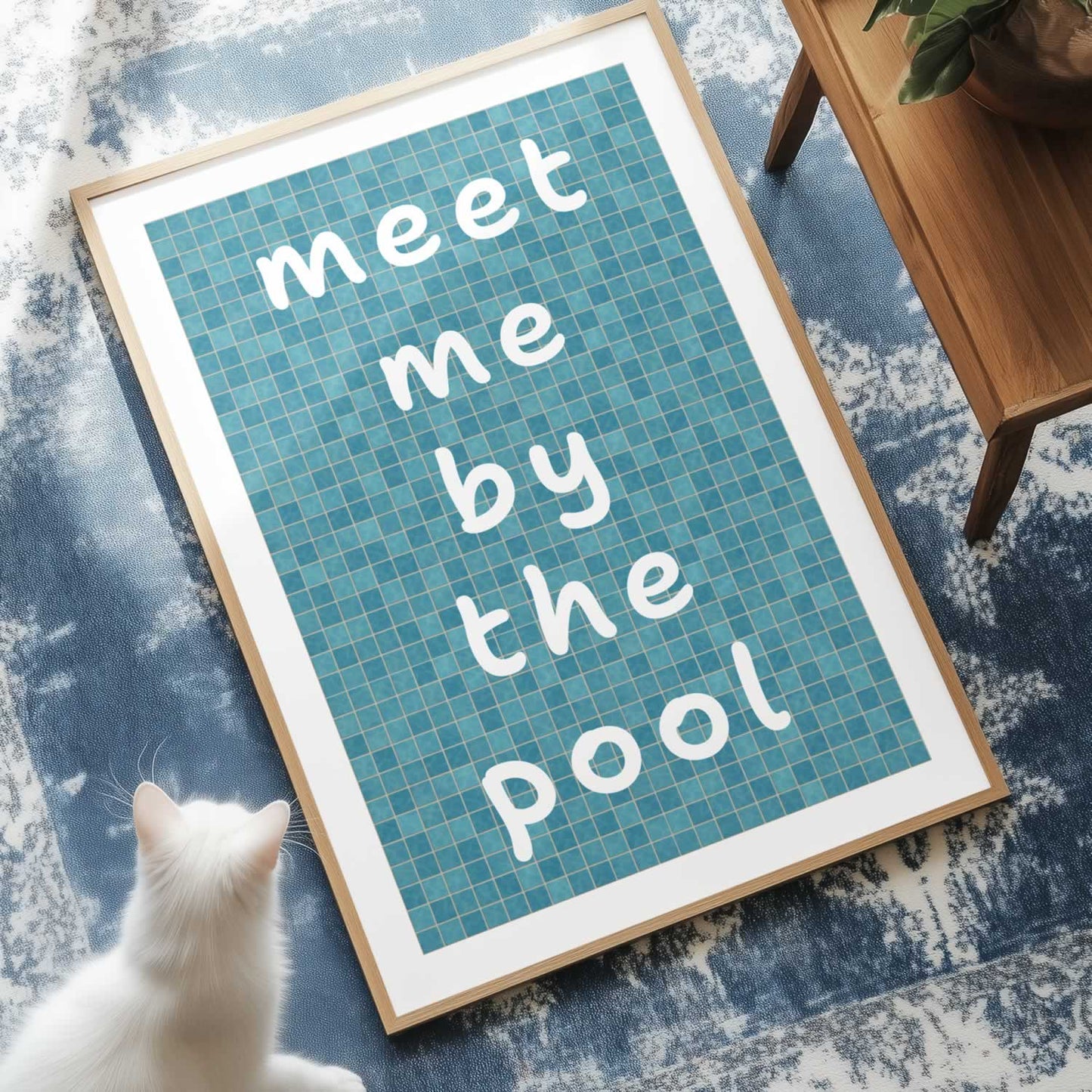 Meet Me By The Pool Poster Print