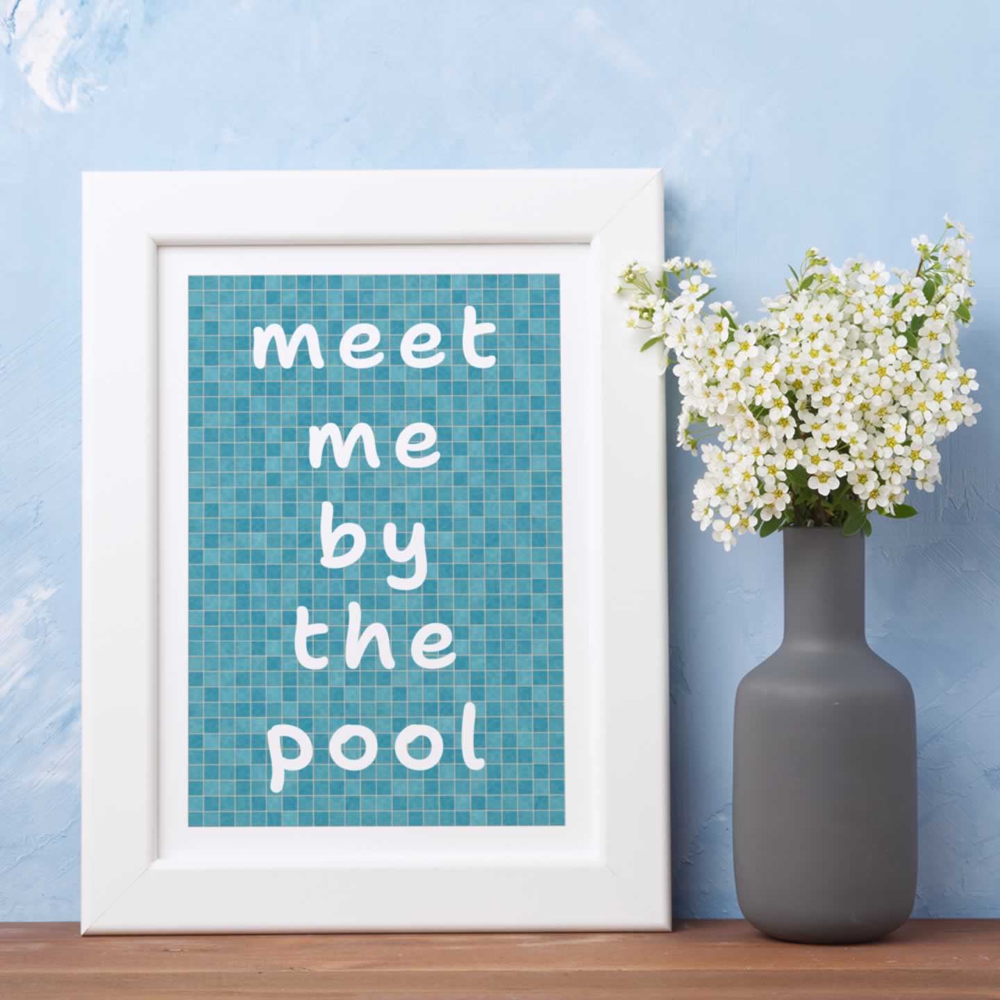 Meet Me By The Pool Summer Print