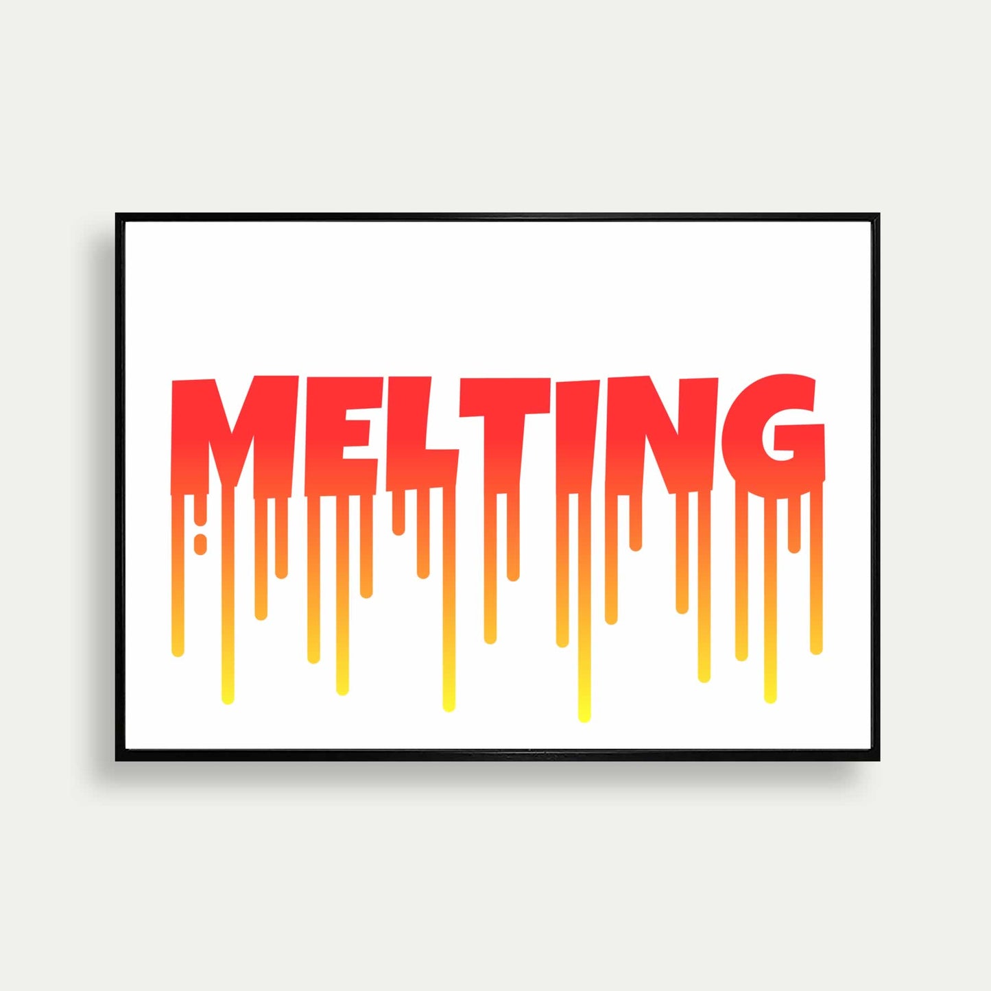 Melting Typography Print
