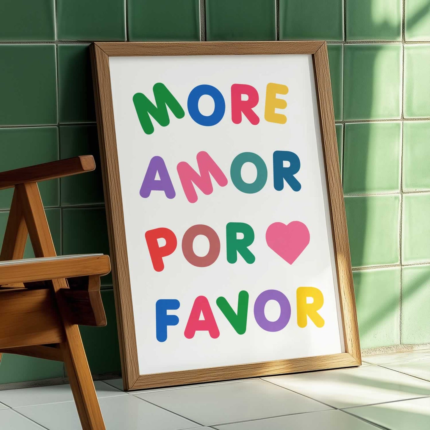 More Amor Por Favor Colourful Wall Art
