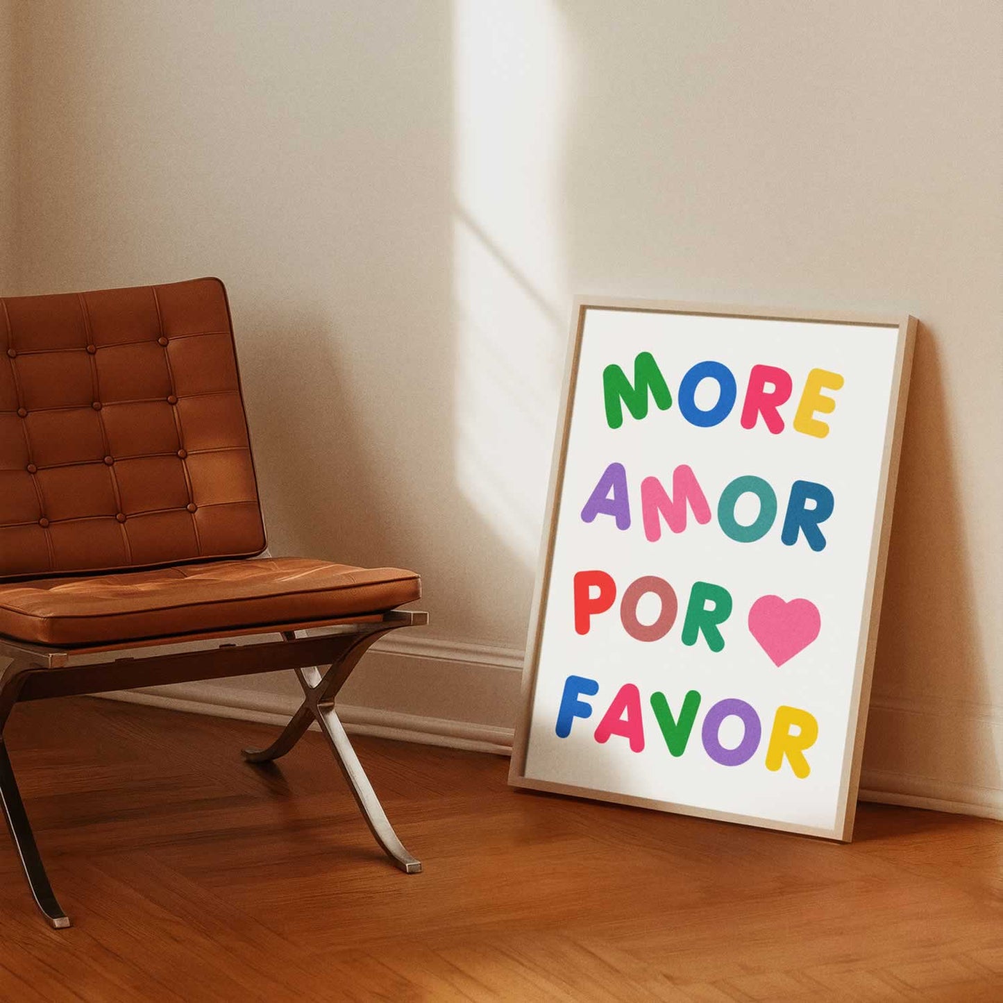 More Amor Por Favor Colourful Typography Print