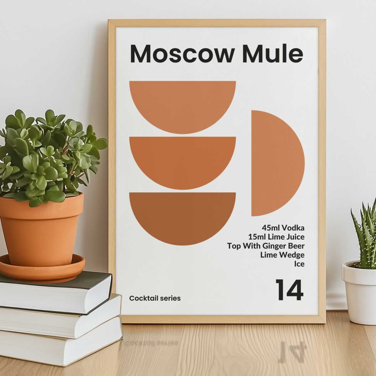 Moscow Mule Cocktail Print For Home Bar