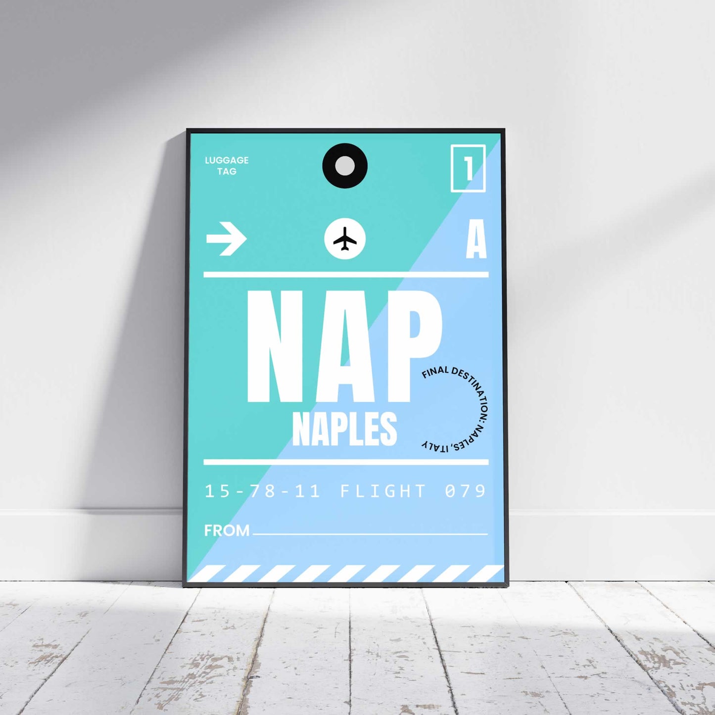 Naples Luggage Tag Travel Poster