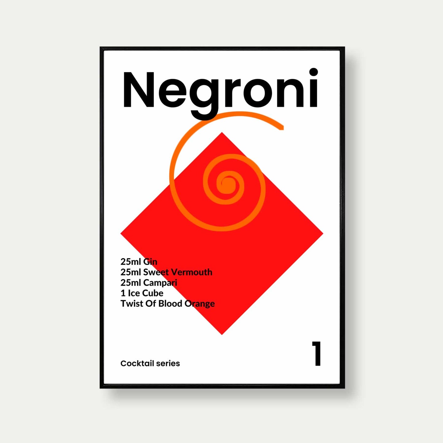 Negroni Cocktail Print