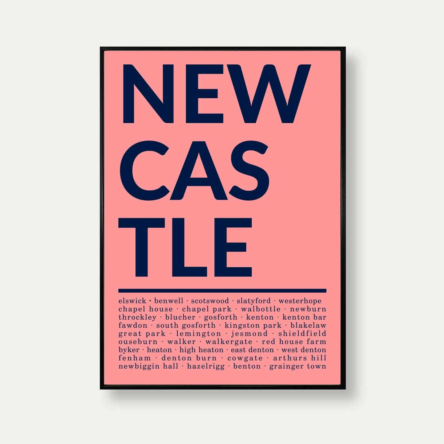 Areas Of Newcastle Print In Pink And Blue