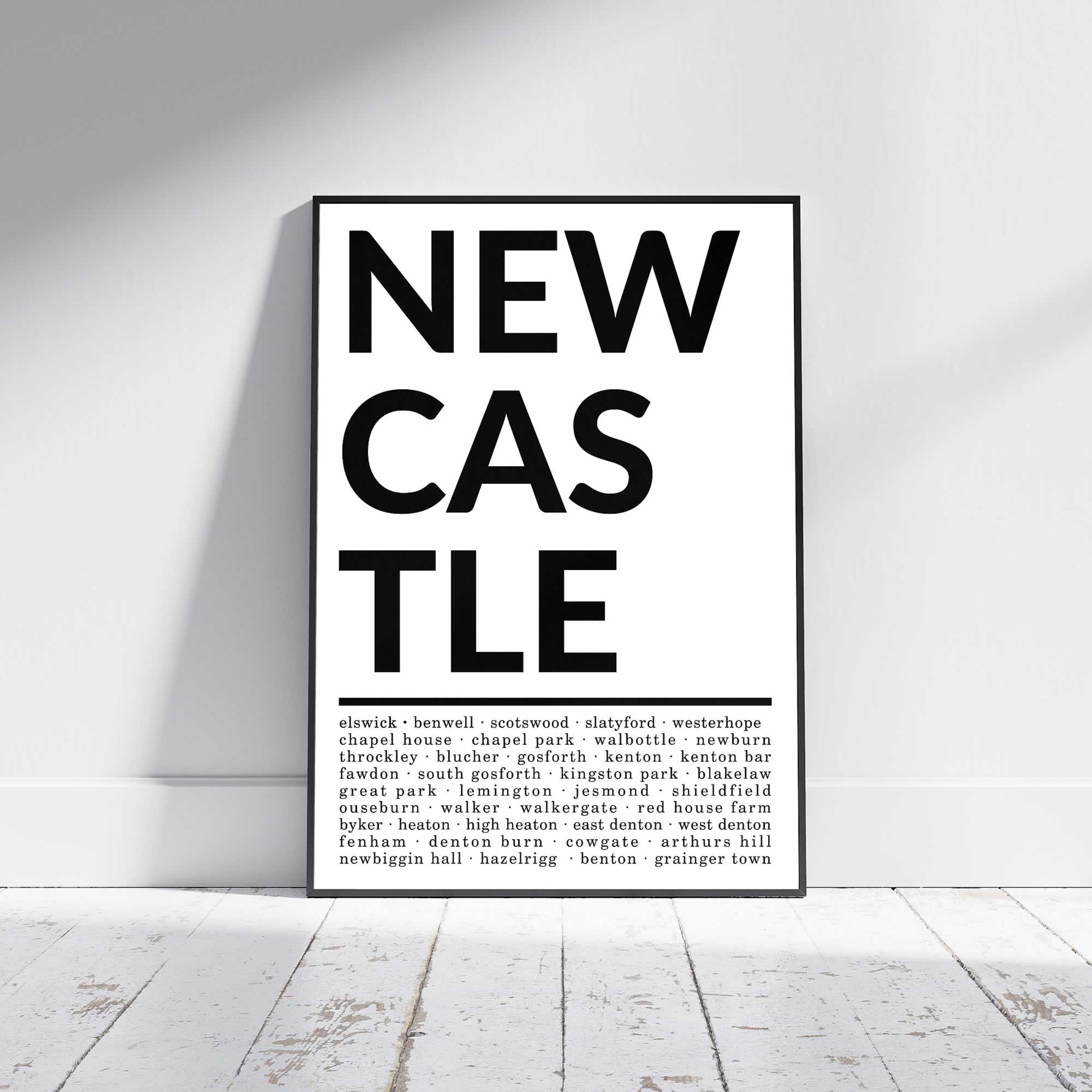 Areas Of Newcastle Wall Art