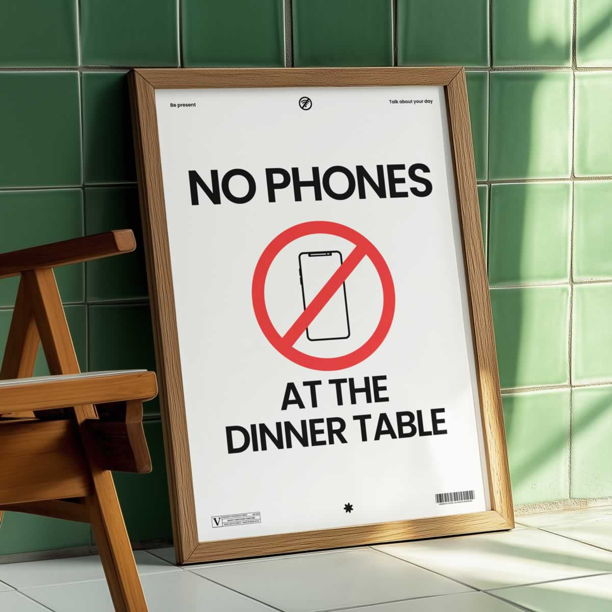 No Phones At The Dinner Table Dining Room Artwork