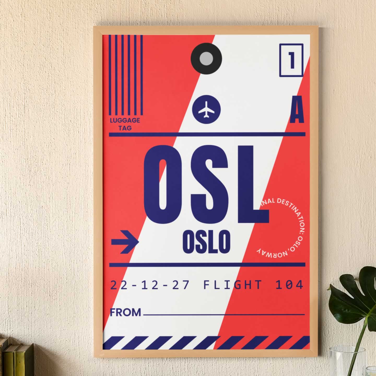 Oslo Luggage Tag Travel Print