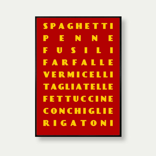 Pasta Shapes Art Print