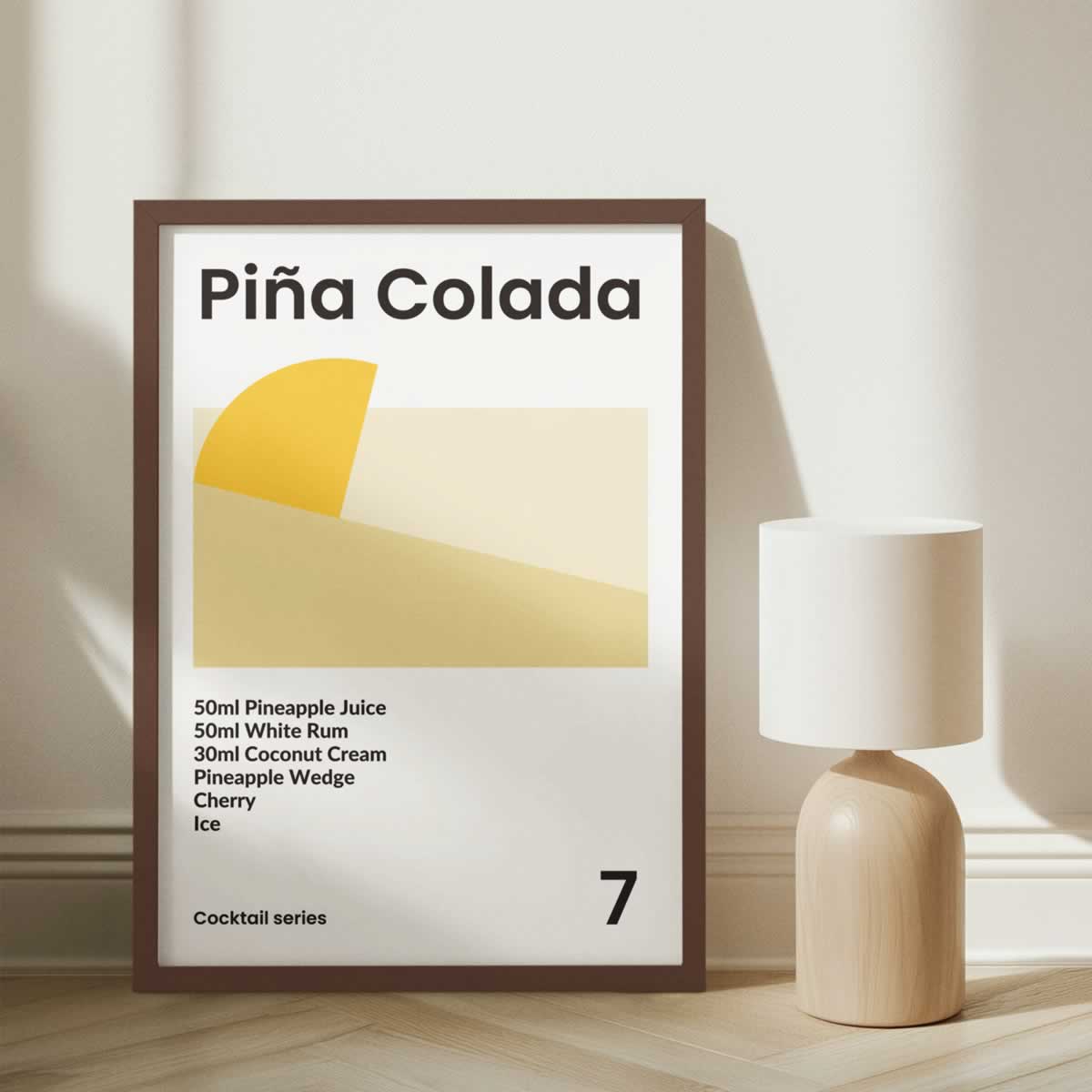 Pina Colada Cocktail Poster Print