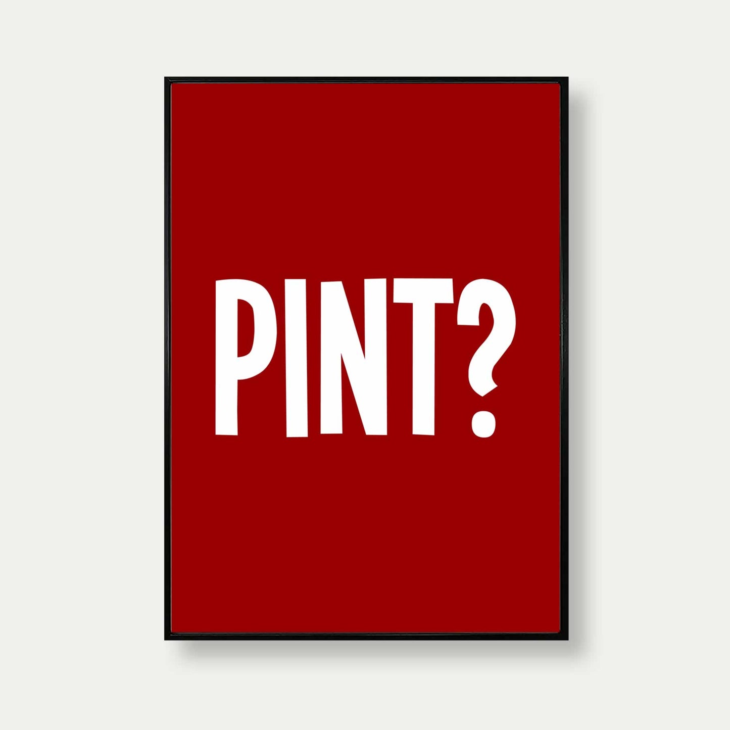 Pint Art Print In Red